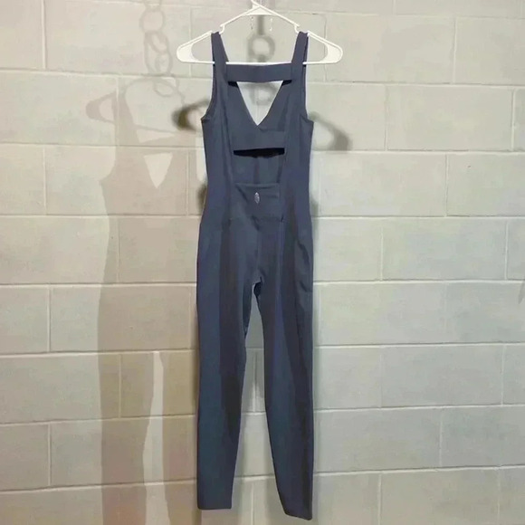 Free People Movement Never Better One-Piece Jumpsuit in Slate Grey NWOT Athletic - Picture 6 of 8